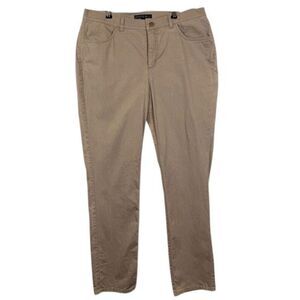 Lafayette 148 Tummy Control 4 pocket pants Tan Camel Straight Leg size 12